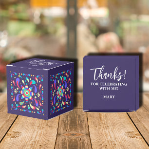 Colorful Fiesta Blue Favor Box