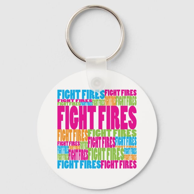 Colorful Fight Fires Keychain (Front)