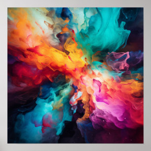 Colorful Fire Poster