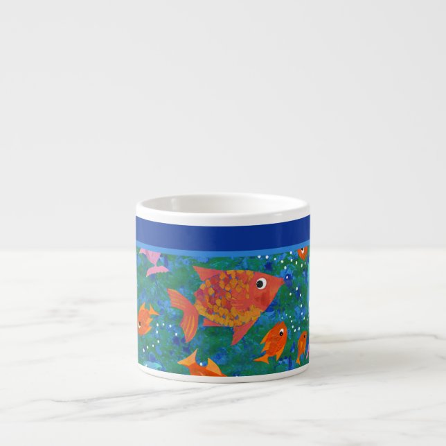 Colorful Fish in the Sea Custom Espresso Mug (Front)