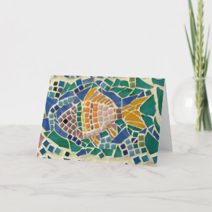 Colorful Fish Mosaic Card