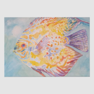 Colorful Fish Sea Pattern Watercolor Tissue  Tissue Paper