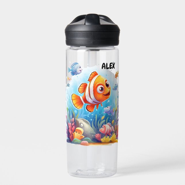 COLORFUL FISHES   WATER BOTTLE (Front)