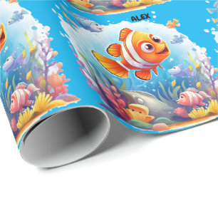 COLORFUL FISHES   WRAPPING PAPER