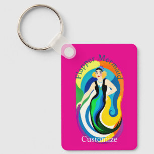 Colorful Flapper Mermaid Thunder_Cove Keychain