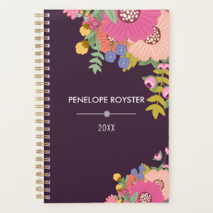 Colorful Floral Bouquet Name Planner