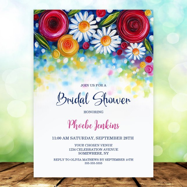 Colorful Floral Bridal Shower Invitation (Creator Uploaded)