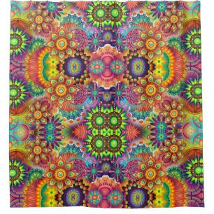 Colorful Floral Design Bouquet Mandala Pattern