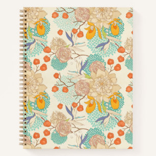 Colorful Floral Garden Pattern Notebook