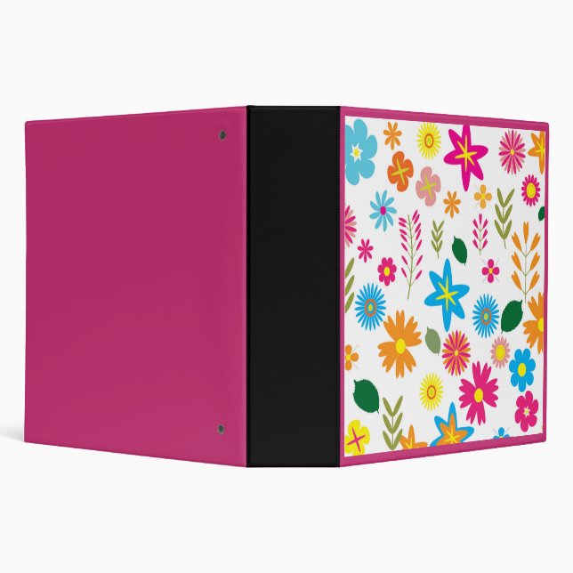 COLORFUL FLORAL PATTERN BINDER (Background)