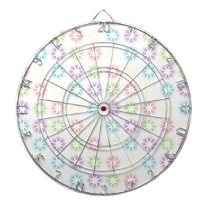 Colorful floral pattern dartboard