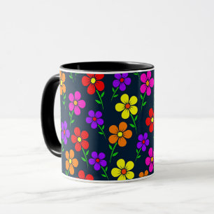 Colorful Floral Pattern Mug