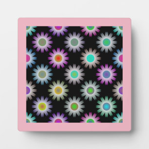 COLORFUL FLORAL PATTERN PLAQUE