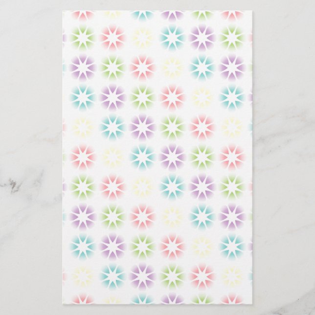 Colorful floral pattern stationery (Front)