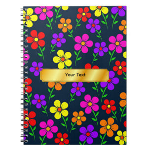 Colorful Floral Pattern TEMPLATE Notebook