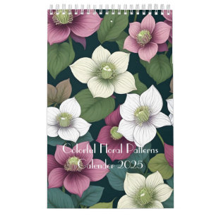 Colorful floral patterns calendar