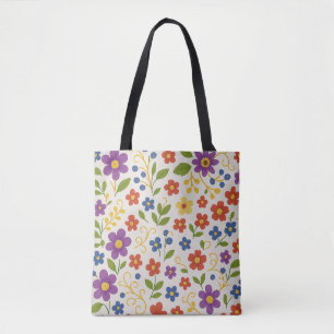 Colorful Floral Tote Bag