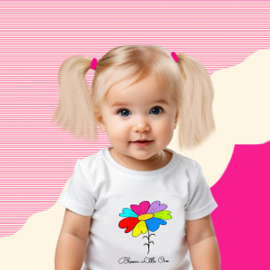 Colorful flower baby bodysuit
