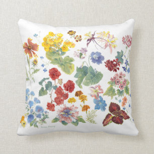 Colorful Flower Home Decor Throw Pillow
