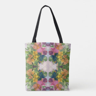 Colorful Flower Petals Watercolor Pattern Painting Tote Bag