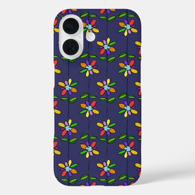 colorful flowers pattern Case-Mate iPhone case (Back)