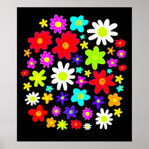 Colorful Flowers Poster