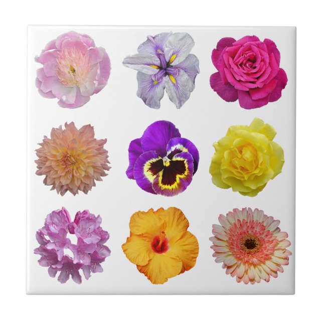 Colorful flowers tile (Front)