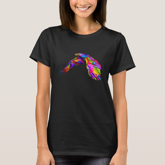 Colorful Flying Eagle Graphic T-Shirt (Front)