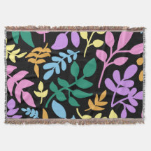 Colorful foliage in black background