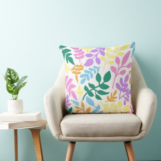 Colorful foliage throw pillow