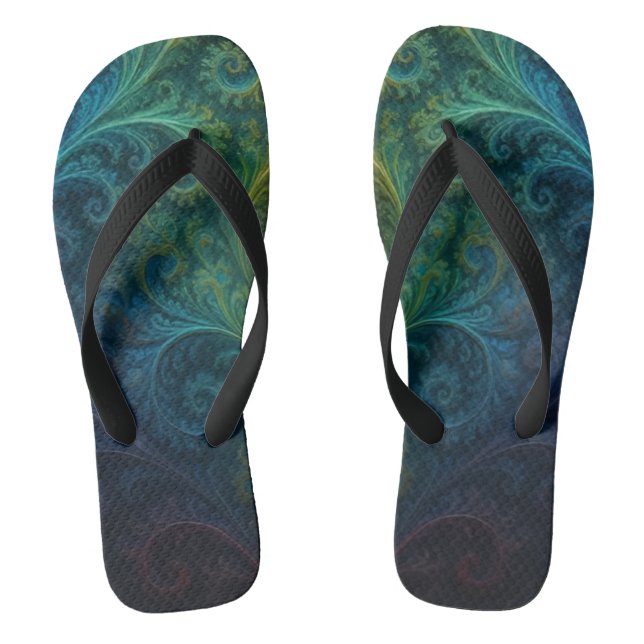 Colorful Fractal Flip Flops (Footbed)