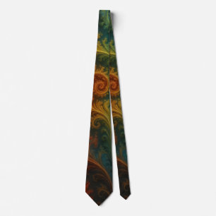 Colorful Fractal Neck Tie