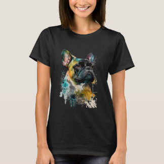 Colorful French Bulldog Dog Dad Mom Boy Girl T-Shirt