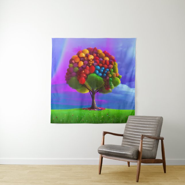 Colorful Fruit Tree Tapestry (In Situ)