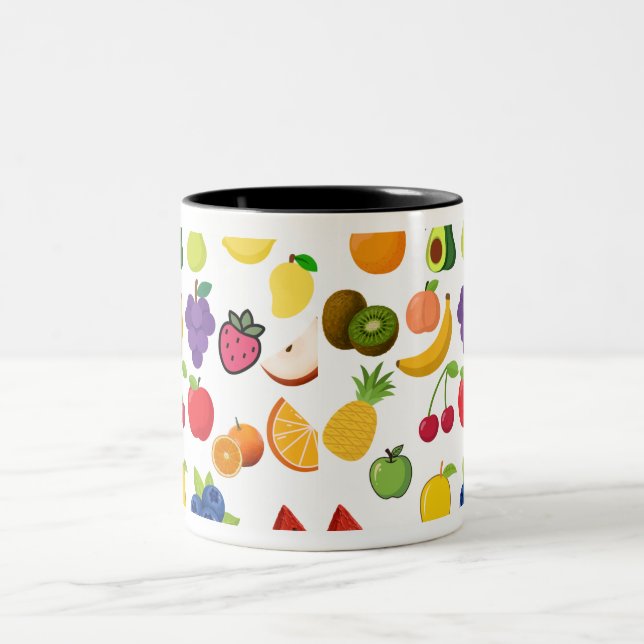 Colorful Fruits on Cup Mug – Fresh & Vibrant Desig (Center)