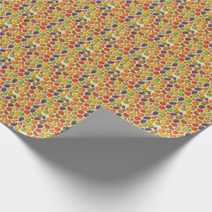 Colorful fruits patterned wrapping paper