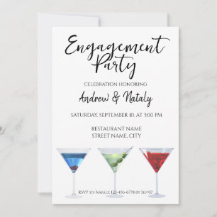 Colorful fun cocktails invitation