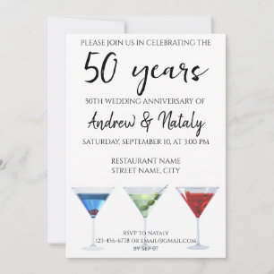 Colorful fun cocktails invitation