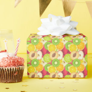 Colorful Fun Fruit Pattern Wrapping Paper