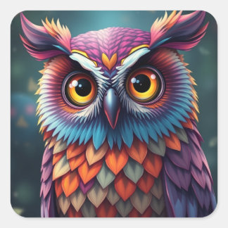 Colorful Fun Owl Stickers