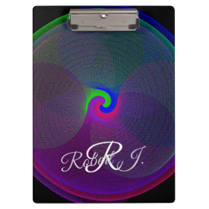 Colorful Fused Center Geometric Clipboard