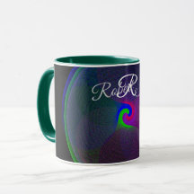 Colorful Fused Center Geometric Coffee Mug