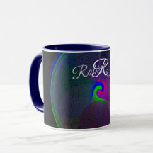 Colorful Fused Center Geometric Coffee Mug