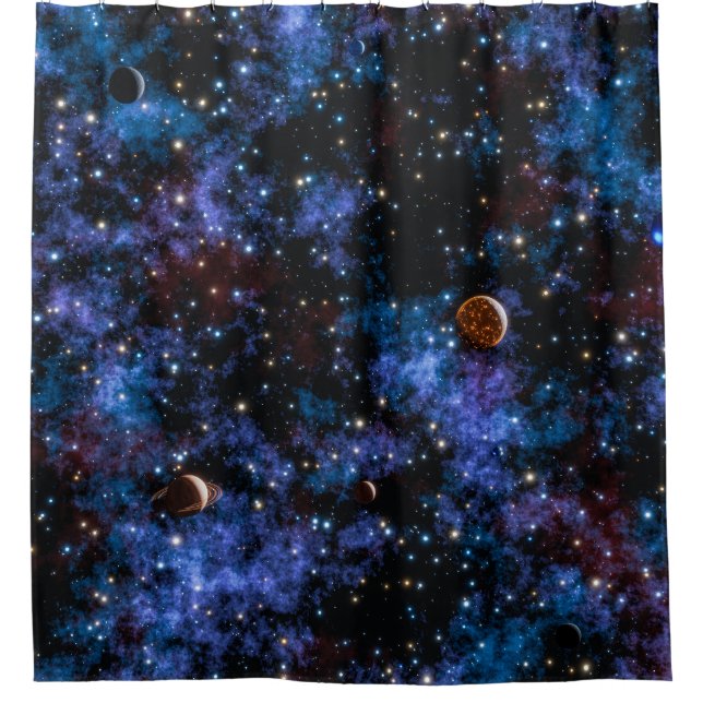 Colorful galaxies, stars and planets (Front)