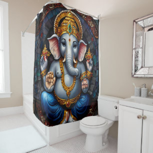Colorful Ganesh Shower Curtain Sets