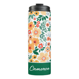 Colorful Garden Bouquet Pattern Thermal Tumbler