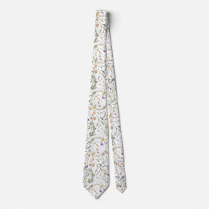 Colorful Garden Flowers Wildflower Spring Meadow Tie