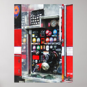 Colorful Gauges on Fire Truck Poster
