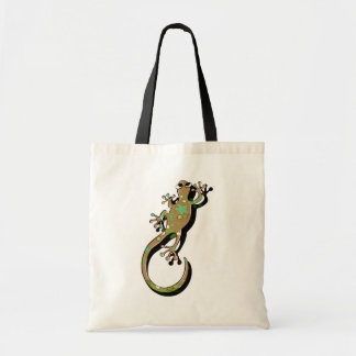 Colorful Gecko Illustration | Cute Minimal Lizard Tote Bag