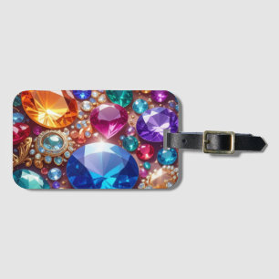 Colorful Gems & Jewels Luggage Tag